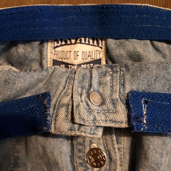 Size 10 Blue Denim A-Line Skirt Lower Thigh Length Lightweight - Picture 6 of 7